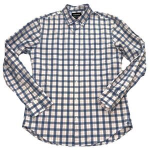 Bonobos Shirt Mens Size L Pink Blue Plaid Tailored Fit Cotton Button Up L/S READ